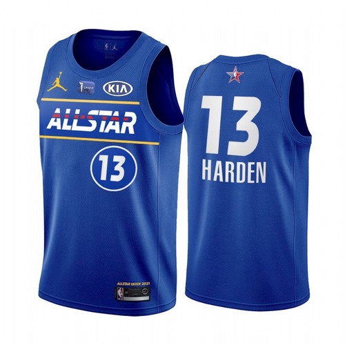 Men's 2021 All-Star #13 James Harden Blue NBA Eastern Conference Stitched Jersey Men's 2021 All-Star #13 James Harden Blue NBA Eastern Conference Stitched Jersey